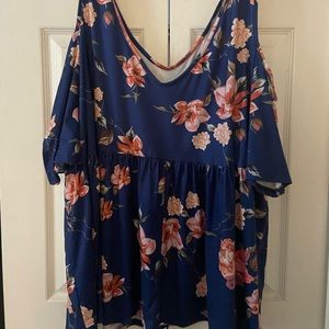 Floral Print Off the Shoulder 4x